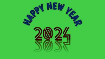 Animated video with the theme happy new year 2024.