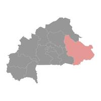 est región mapa, administrativo división de burkina Faso. vector ilustración.