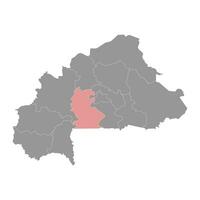 centrar oeste región mapa, administrativo división de burkina Faso. vector ilustración.