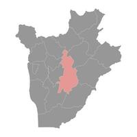 Gitega province map, administrative division of Burundi. vector