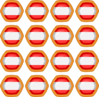 modello biscotto con bandiera nazione Lettonia nel gustoso biscotto png