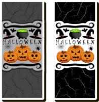 illustration sur thème autocollant pour fête vacances Halloween avec Orange citrouilles png
