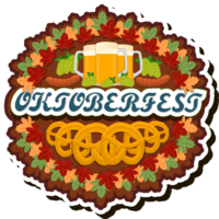 Beautiful illustration on theme of celebrating annual Oktoberfest holiday png