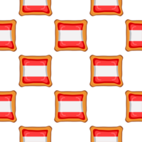 Pattern cookie with flag country Latvia in tasty biscuit png