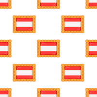 Pattern cookie with flag country Latvia in tasty biscuit png