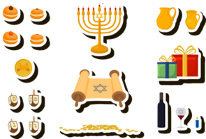 Beautiful illustration on theme of celebrating annual Hanukkah holiday png