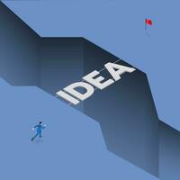 The business concept of idea, strategy, danger, objective, solution, challenge, planning, vision, motivation. vector