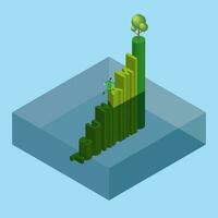 sea level rise, flood, climate change, greenhouse effect, deforestation. A man runs and steps up a text word TSUNAMI underwater vector