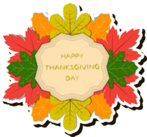 Beautiful illustration on theme of celebrating annual holiday Thanksgiving Day png