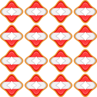 Pattern cookie with flag country Latvia in tasty biscuit png