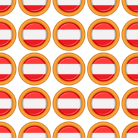 Pattern cookie with flag country Latvia in tasty biscuit png