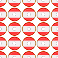 Pattern cookie with flag country Latvia in tasty biscuit png