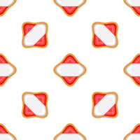 Pattern cookie with flag country Latvia in tasty biscuit png