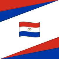 Paraguay Flag Abstract Background Design Template. Paraguay Independence Day Banner Social Media Post. Design vector