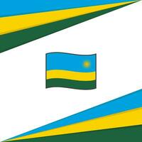 Rwanda Flag Abstract Background Design Template. Rwanda Independence Day Banner Social Media Post. Rwanda Design vector