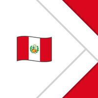 Peru Flag Abstract Background Design Template. Peru Independence Day Banner Social Media Post. Cartoon vector