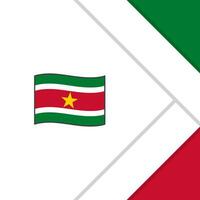 Suriname Flag Abstract Background Design Template. Suriname Independence Day Banner Social Media Post. Suriname Cartoon vector