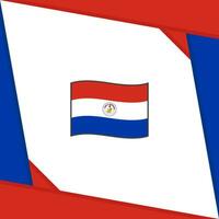 Paraguay Flag Abstract Background Design Template. Paraguay Independence Day Banner Social Media Post. Independence Day vector