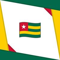 Togo Flag Abstract Background Design Template. Togo Independence Day Banner Social Media Post. Togo Independence Day vector