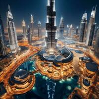 burj califa, un arquitectónico maravilla en el corazón de Dubái ai generado foto