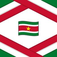 Suriname Flag Abstract Background Design Template. Suriname Independence Day Banner Social Media Post. Suriname Template vector