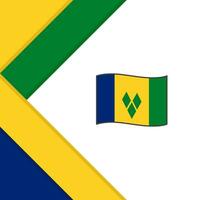 Saint Vincent And The Grenadines Flag Abstract Background Design Template. Saint Vincent And The Grenadines Independence Day Banner Social Media Post. Illustration vector