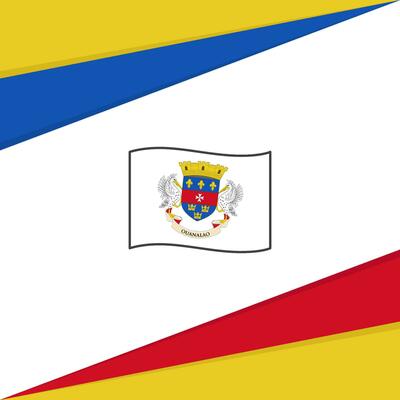 Saint Barthelemy Flag Abstract Background Design Template. Saint Barthelemy Independence Day Banner Social Media Post. Saint Barthelemy Design