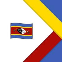 Swaziland Flag Abstract Background Design Template. Swaziland Independence Day Banner Social Media Post. Swaziland Cartoon vector