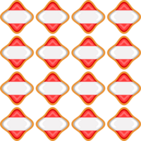 patroon koekje met vlag land Letland in smakelijk biscuit png