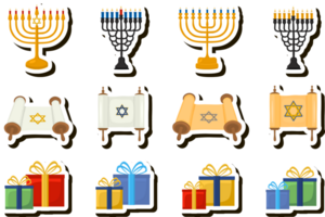 Beautiful illustration on theme of celebrating annual Hanukkah holiday png