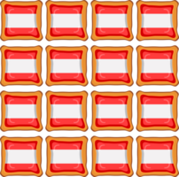 Pattern cookie with flag country Latvia in tasty biscuit png