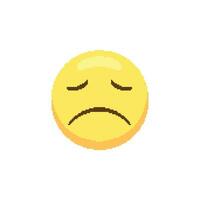 triste cara emoji logo icono vector