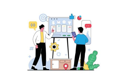 análisis empollón - plano vector