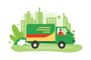 Illustration Of Convenient Online Delivery Service vector