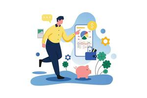 Build A Financial Plan - Flat Vector