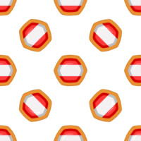 Pattern cookie with flag country Latvia in tasty biscuit png