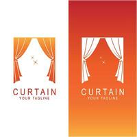 curtain logo vector icon illustration design