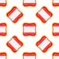 Pattern cookie with flag country Latvia in tasty biscuit png