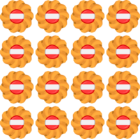 patroon koekje met vlag land Letland in smakelijk biscuit png