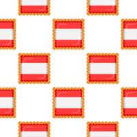 Pattern cookie with flag country Latvia in tasty biscuit png