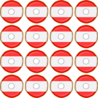 Pattern cookie with flag country Latvia in tasty biscuit png