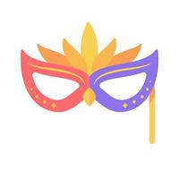 Party mask. Feather mask for covering the face Mysterious fantasy party vector