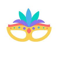 Party mask. Feather mask for covering the face Mysterious fantasy party vector