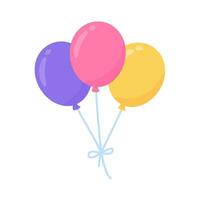 Party balloons. colorful balloons For decorating birthday parties vector