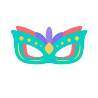 Party mask. Feather mask for covering the face Mysterious fantasy party vector