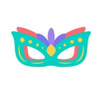 Party mask. Feather mask for covering the face Mysterious fantasy party vector