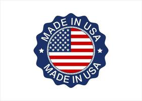 Made in USA quality badge vector illustration