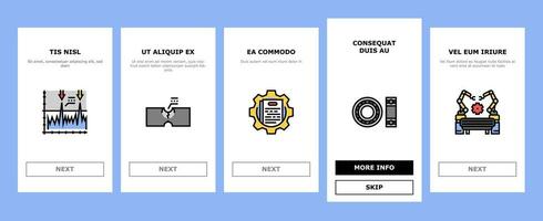 mechanical technology engineer onboarding icons set vector