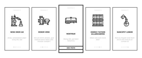 chemical engineer research onboarding icons set vector