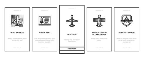 aeronáutico ingeniero aeronave inducción íconos conjunto vector